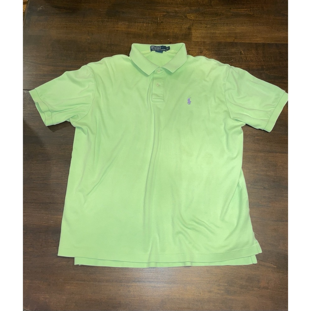 Polo Ralph Lauren Light Green Collared Dress Shirt - Large